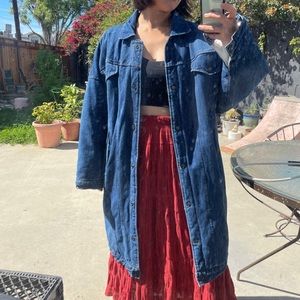 Vintage Clipper Bay oversized Denim Coat